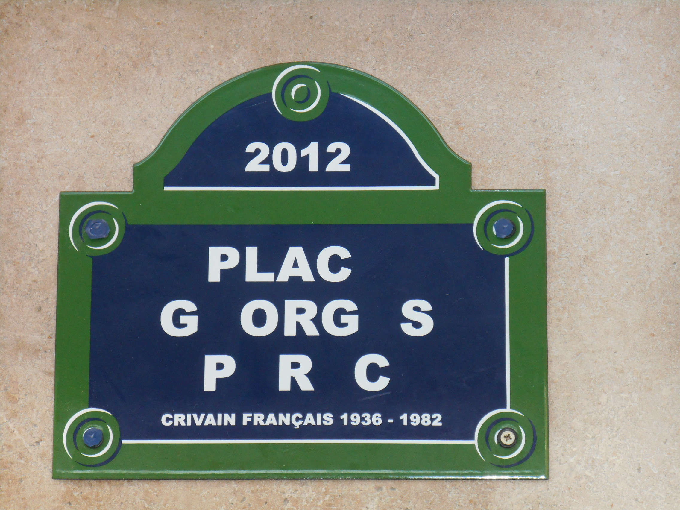 Plaque Perec GameLab Lausanne
